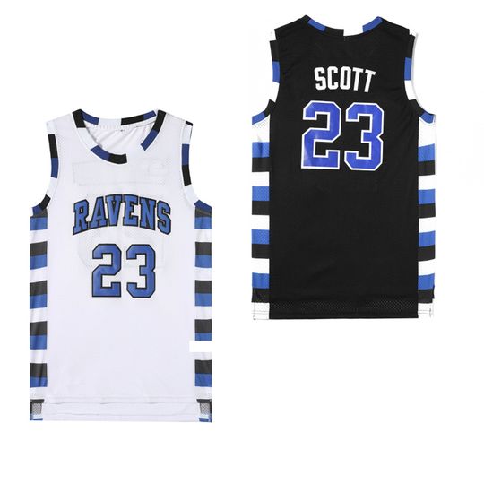 Discover Basketball jerseys One Tree Hill 3 23 Scott Ravens jersey Sewing embroidery Cheap High Quality Outdoor sportswear White Black