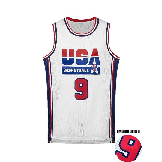 Discover Men's Embroidered #9 Basketball Jersey Breathable Sportswear Sleeveless Training Uniform Team Vest New Design Tops