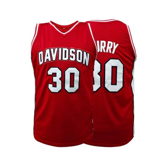 Men's DAVIDSON Basketball Jersey Breathable Sleeveless Loose Fit Sports Uniform for Summer Training Competition&Casual Wear