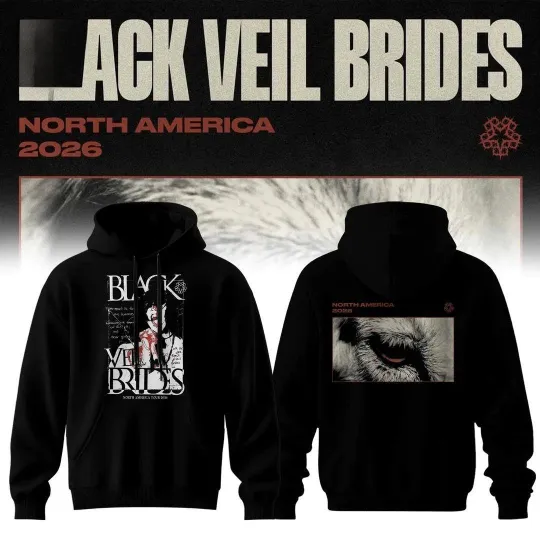 Discover BlackVeilBrides 2026 Tour Merch Edition Black Hoodie