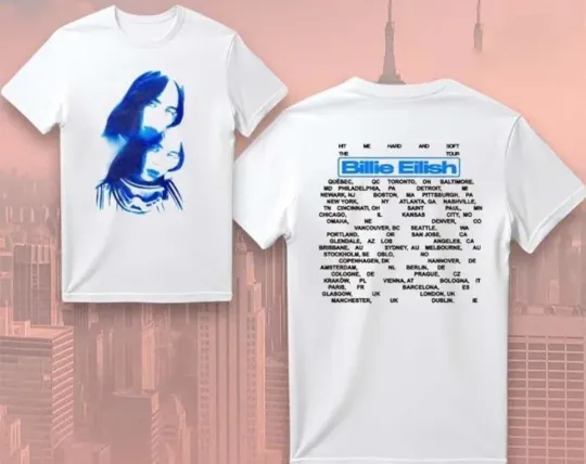 Discover Billie Eilish HMHAS Tour 2025 Double Sided T-Shirt