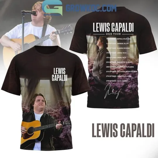 Discover Lewis Capaldi 2025 Tour AOP T-Shirt