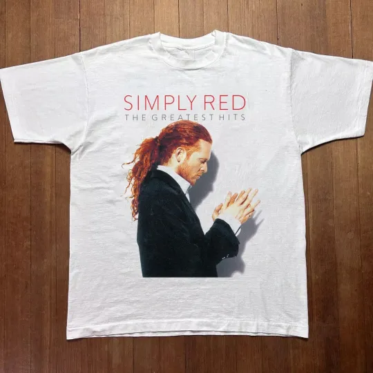 Discover SIMPLY RED 25 The Greatest Hits White Cotton T-Shirt