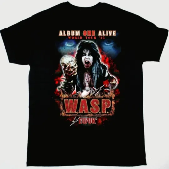 Discover W.A.S.P. Album One Alive 2025 European Tour Unisex T-Shirt