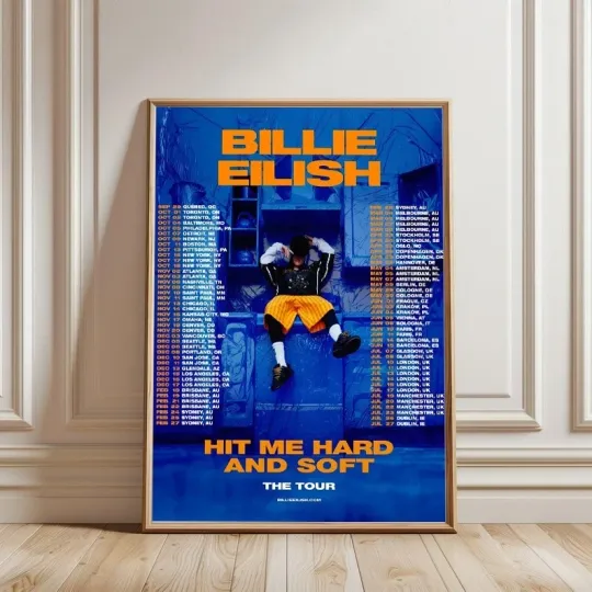 Discover Billie Eilish Hit Me Hard and Soft Tour 2025 Vertical Poster