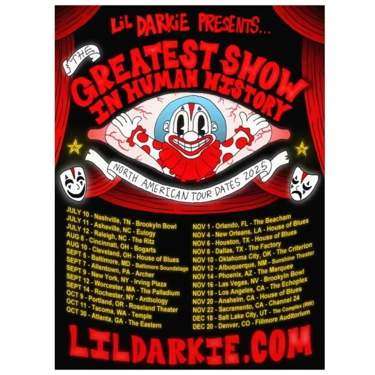 Discover Lil Darkie The Greatest Show 2025 Tour Poster