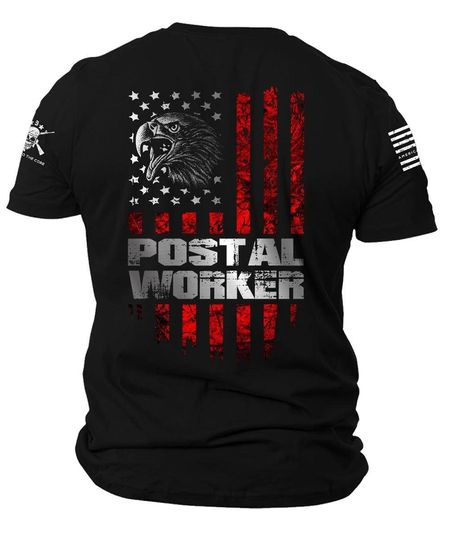 Discover Postal Worker T-shirt | American Flag Patriotic Design