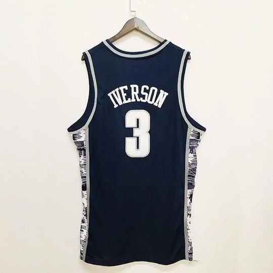 Discover Hot Selling Fashion New Basketball Jersey Men's Iverson Sports High Street Hip-hop Breathable Casual Sportswear Large Size