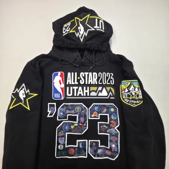 Pro Standard NBA All-Star 2023 Utah Hoodie Sweatshirt Mens M Basketball Black