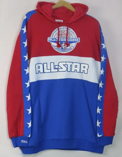 Mitchell & Ness 1988 NBA All Star Hardwood Classics Hoodie, Size XL Tall