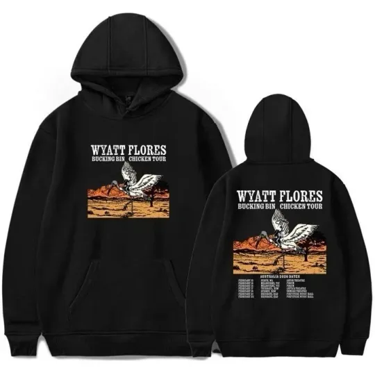 Discover Wyatt Flores Bucking Bin Chicken Tour 2026 Merch Hoodie,All Size, Gif fan