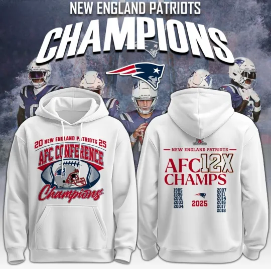 New England Patriots x 2026 AFC Conference Champions Hoodie