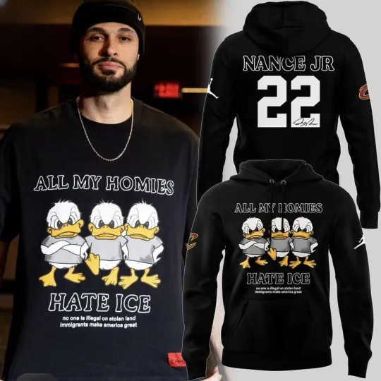 Discover Cavaliers LarryNance Jr 2026 All My Homies Hate Ice Hoodie