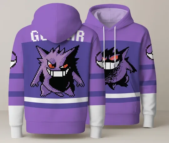 Shadow King 3D Hoodie, Retro Pixel Art Hoodie, Cute 8-bit Hoodie, Shadow King Hoodie Gift