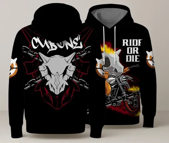 Discover Bonehead 3D Hoodie, Ride or Die Skull Hoodie, Anime Hoodie Gift