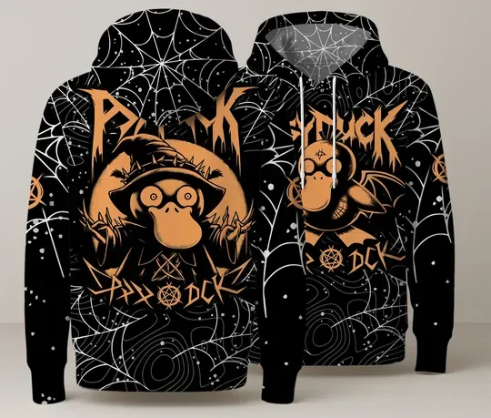 Discover Witch Duck 3D Hoodie, Halloween Duck Hoodie, Spooky Cute Hoodie, Funny Duck Gifts