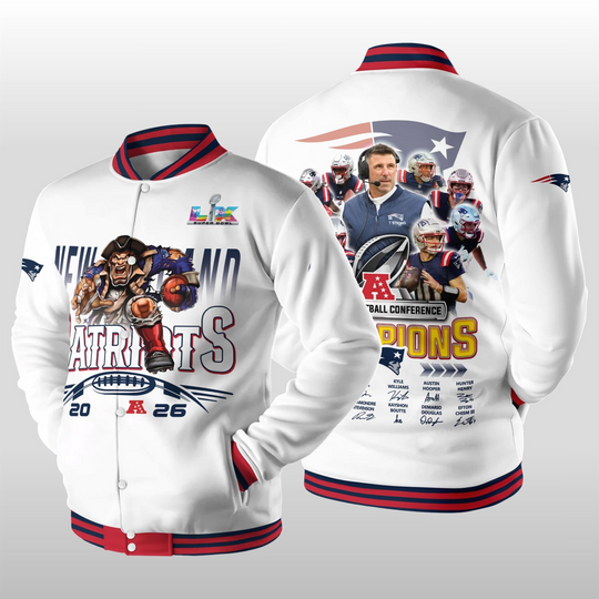 2026 New England Patriots Super Bowl Baseball Jacket