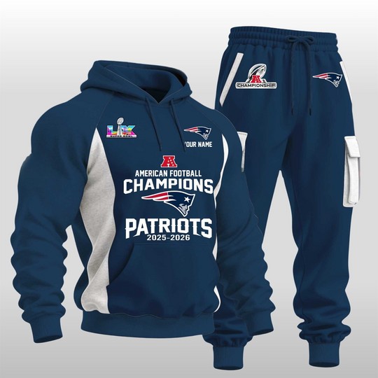 Personalized 2026 New England Patriots Super Bowl Hoodie Set
