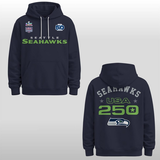 2026 Seattle Seahawks Super Bowl USA 250 Commemorative Hoodie
