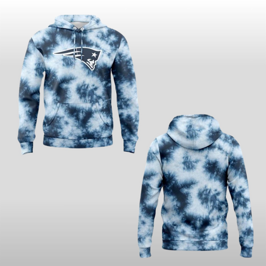 2026 New England Patriots Tie Dye Hoodie