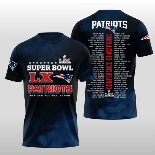 Discover 2026 NE Patriots Super Bowl LX Champions Patriots Conference Champions Shirt