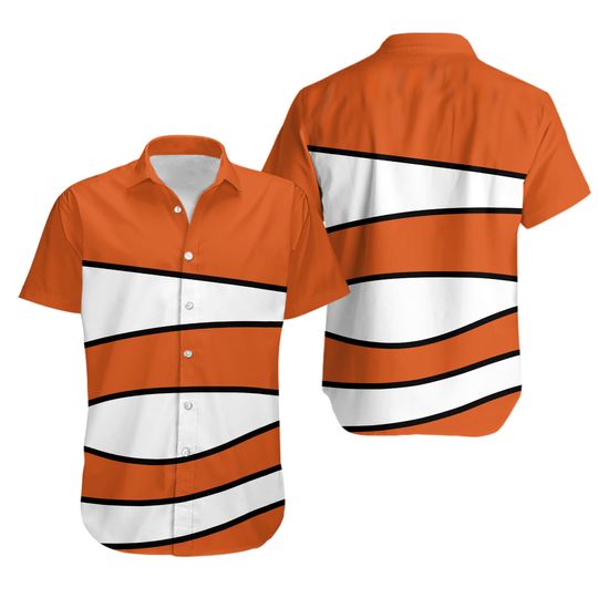 Finding Nemo Hawaiian Shirt and Shorts, Ocean Cosplay Costume Button Shirt, Disney Vacation Outfit, Matching Beach Set