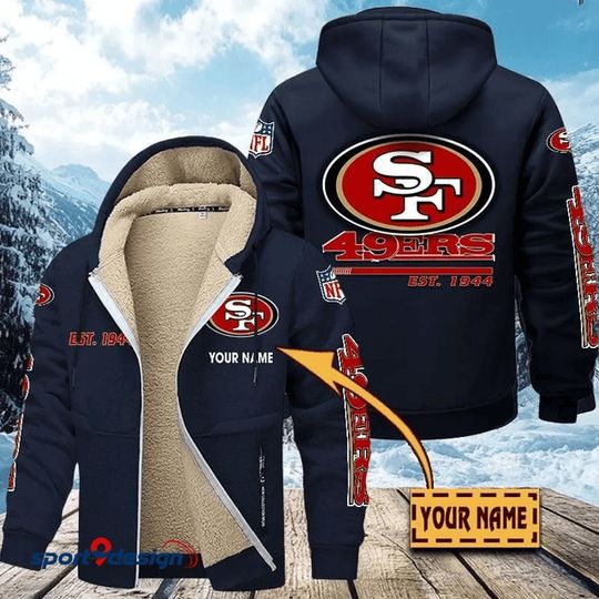 San Francisco 49ers | Hoodie Zip Velvet Coat