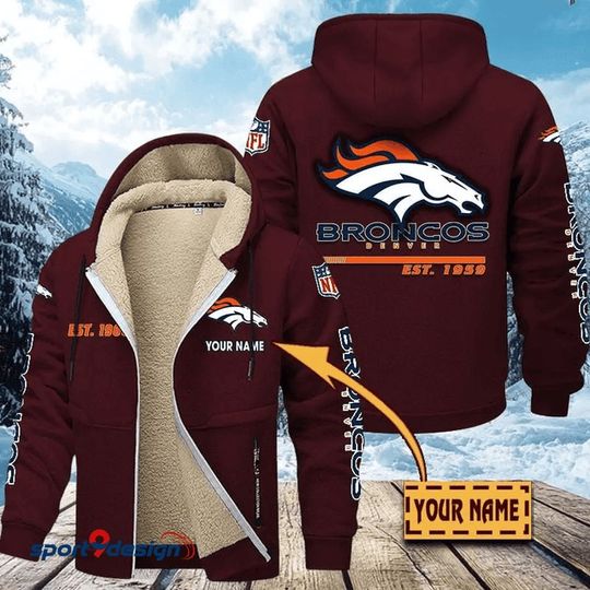 Denver Broncos | Hoodie Zip Velvet Coat