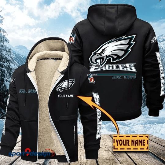 Philadelphia Eagles | Hoodie Zip Velvet Coat
