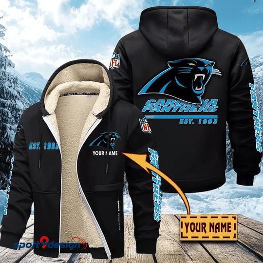 Carolina Panthers | Hoodie Zip Velvet Coat