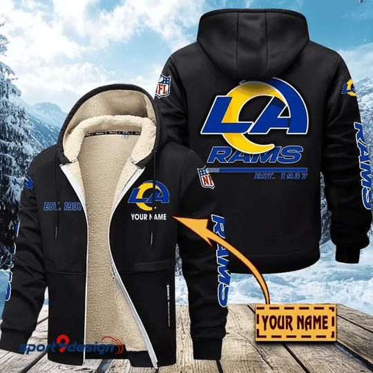 Discover Los Angeles Rams | Hoodie Zip Velvet Coat