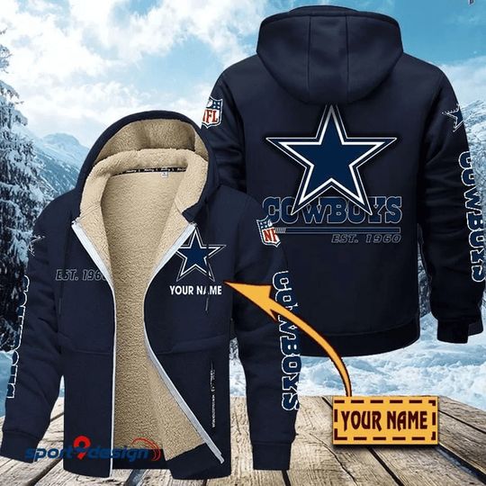Dallas Cowboys | Hoodie Zip Velvet Coat