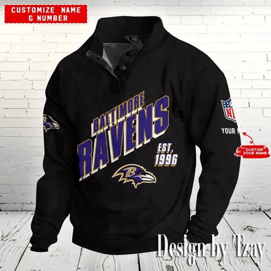 Baltimore Ravens Stand Collar Sweatshirts
