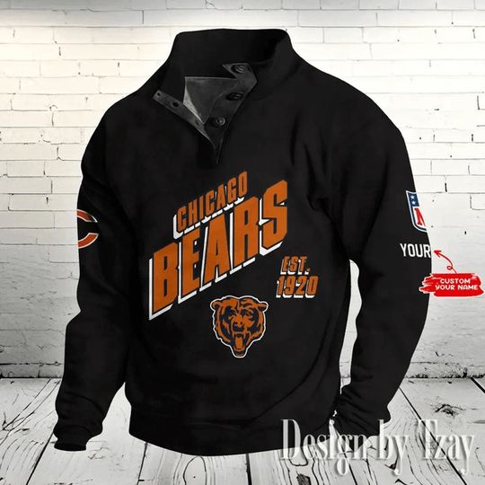 Chicago Bears Stand Collar Sweatshirts