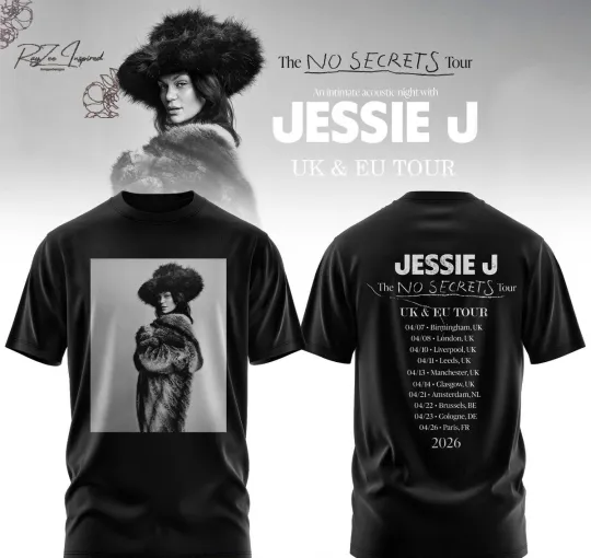 Discover Jessie J 2 Sides The No Secrets Tour 2026 Shirt