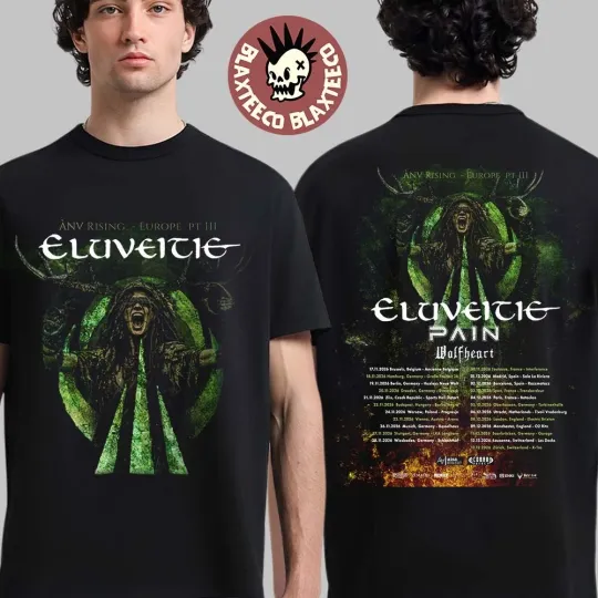 Discover Eluveitie Anv Rising Europe Tour Pt 3 2026 Schedule Dates T-Shirt Unisex