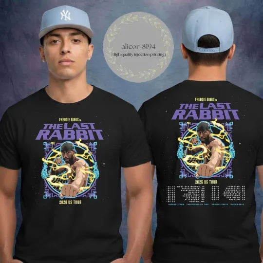 Discover Freddie Gibbs The Last Rabbit US Tour 2026 Schedule Two Sided Unisex T-Shirt