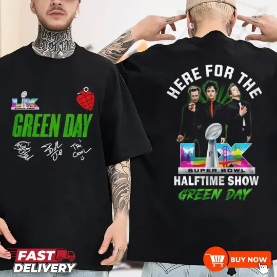 Discover Green Day Tour Halftime Show 2026 Shirt