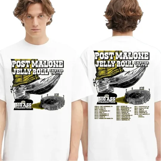 Discover Post Malone The Big Ass Stadium Tour Part 2 2026 North America T-shirt