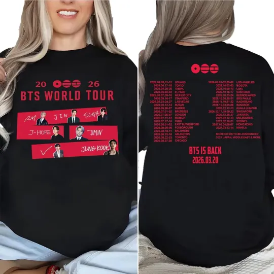 Discover Comfort Colors Boy Band BTS Kpop T-Shirt, Retro BTS World Tour 2026 Merch Gifts