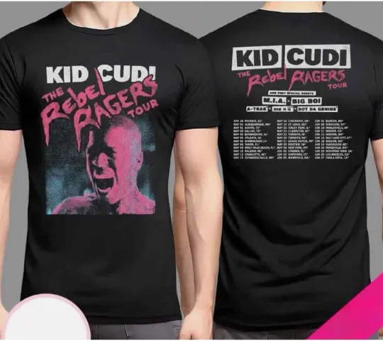 Discover Kid Cudi The Rebel Ragers Tour Dates 2026 With Special Guest T-Shirt