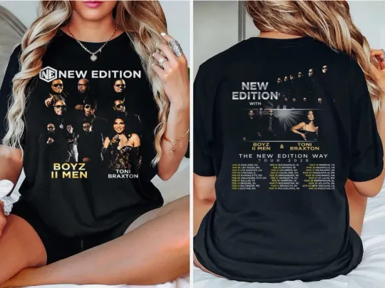 New Edition Way Tour 2026 Shirt Toni Braxton & Boyz II Men Concert Tee