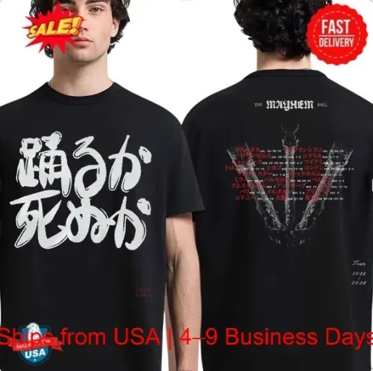 Discover The Mayhem Ball Japan Concert T-Shirt 2025 2026 Tour Concept Unisex