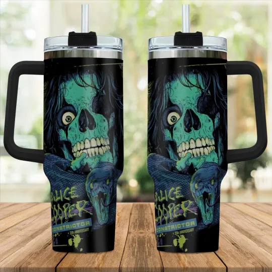 Discover Alice Cooper Constrictor 35th Anniversary 40oz Tumbler with Handle