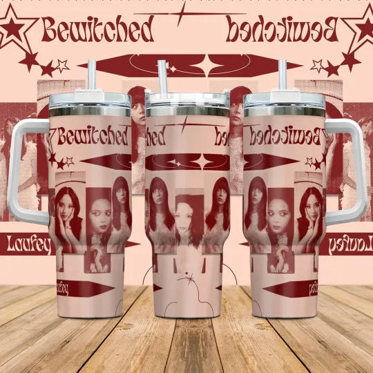 Discover Laufey 40oz Tumbler with Handle, Stainless Steel, Gift for Fans