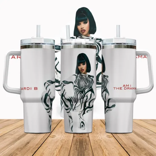 Discover Hot Cardi B - Am I the Drama Tumbler 40oz with Handle for Fans