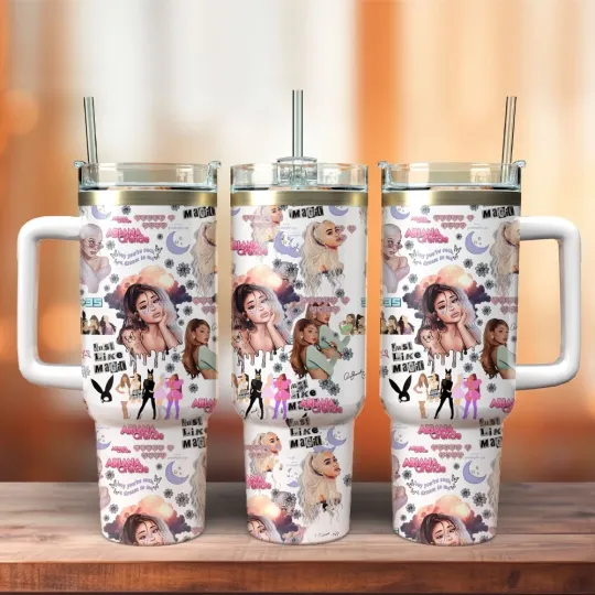 Ariana 40oz Tumbler with Handle - Stainless Steel, Reusable Drinking Cup