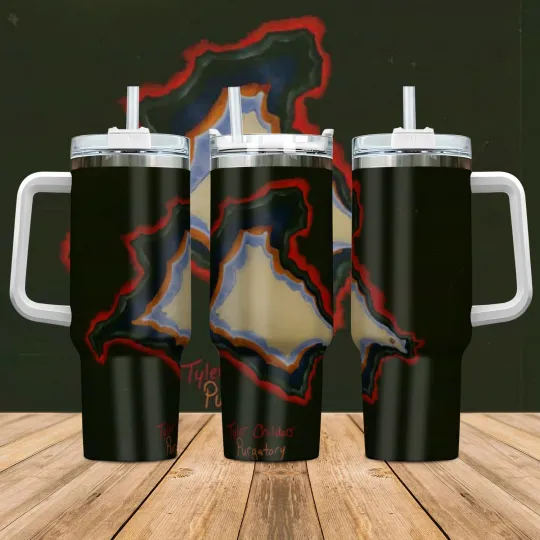 40 oz Tumbler with Handle - Tyler Childers Purgatory Gift for Fans