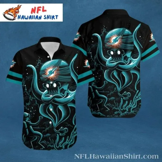 Discover Miami team Dolphin hawaiian shirt, Deep Sea, octopus