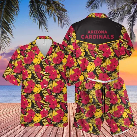 Discover Arizonna team Cardinal hawaiian shirt,Hibiscus Paradise, Team color, floral bloom